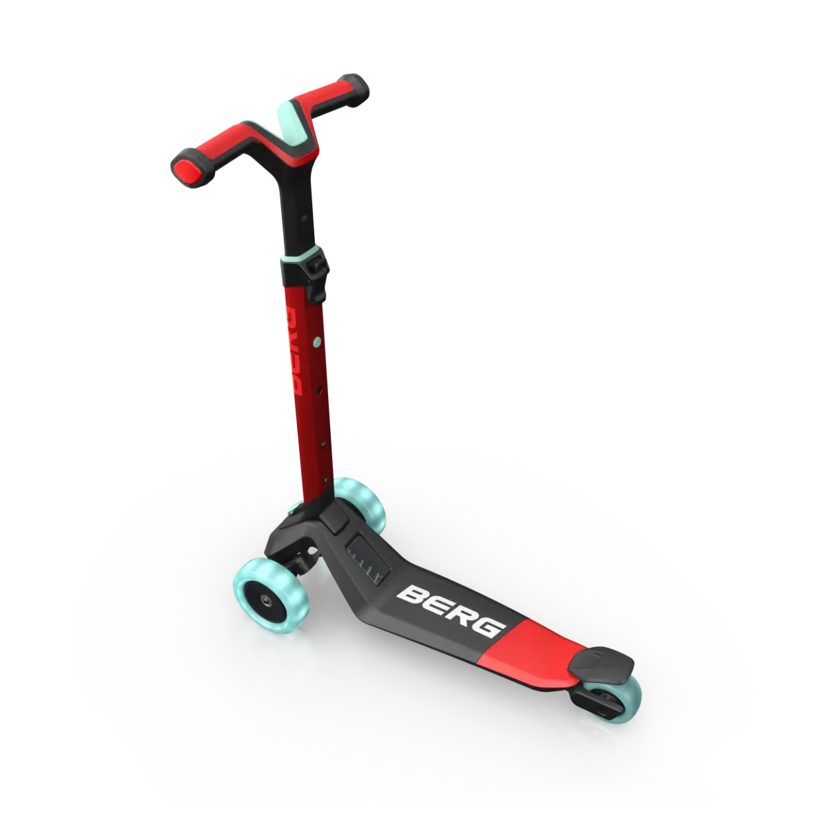 Berg Nexo Scooter Foldable Lights Red/Turquoise