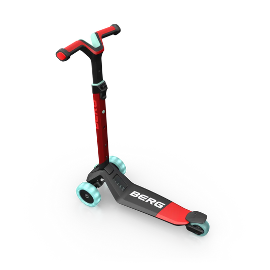 Berg Nexo Scooter Foldable Lights Red/Turquoise