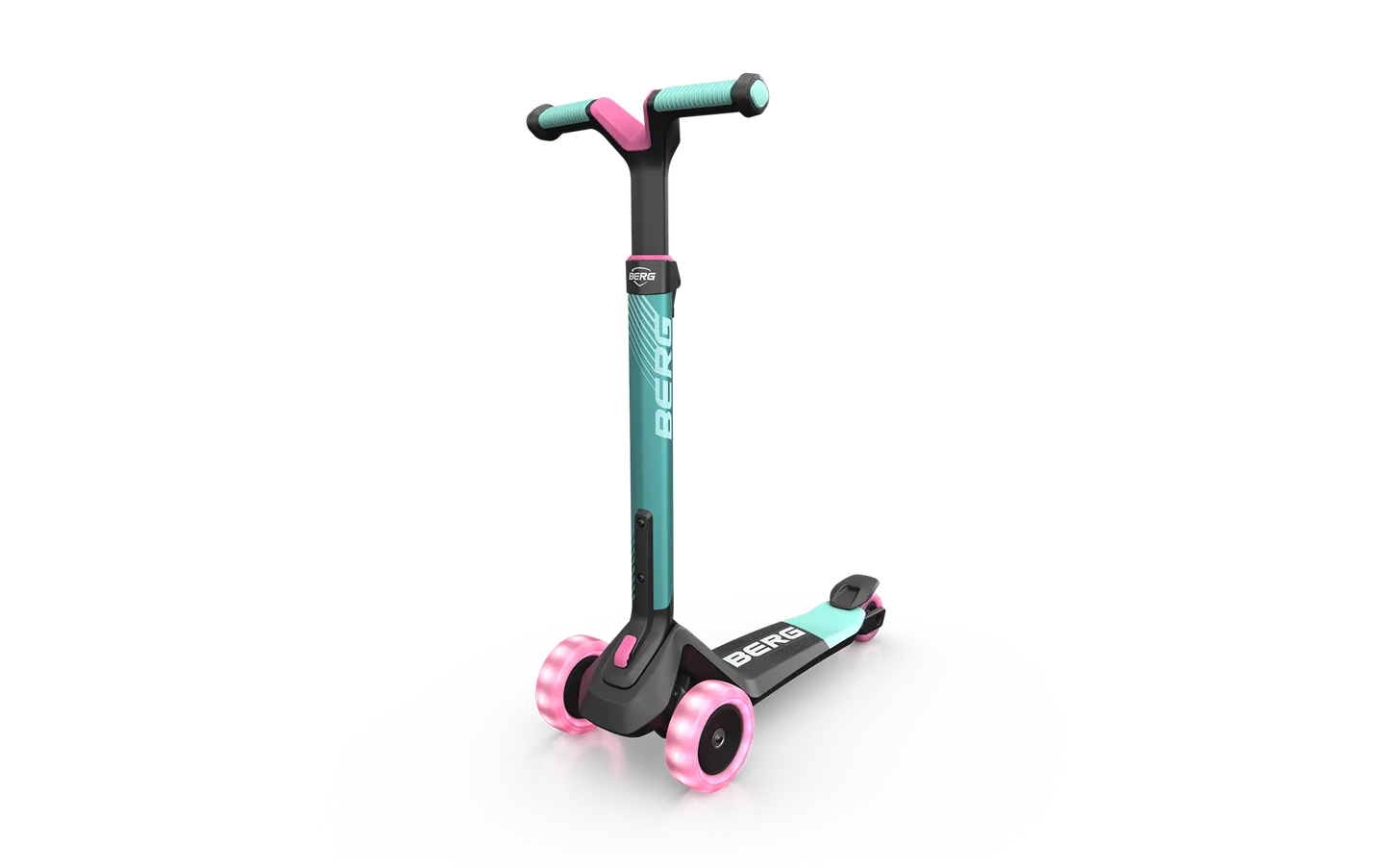 Berg Nexo Scooter Foldable Lights Mint/Pink
