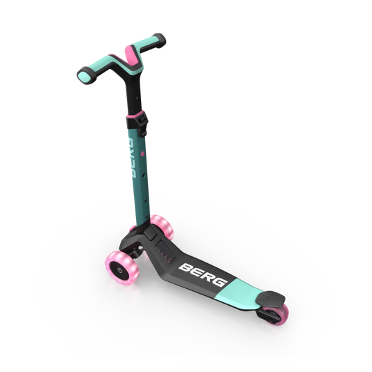 Berg Nexo Scooter Foldable Lights Mint/Pink